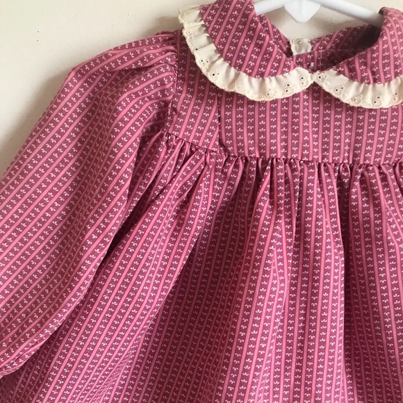 Rare Vintage1970’s Custom Flower Lace Collar Dress - Picture 4 of 8